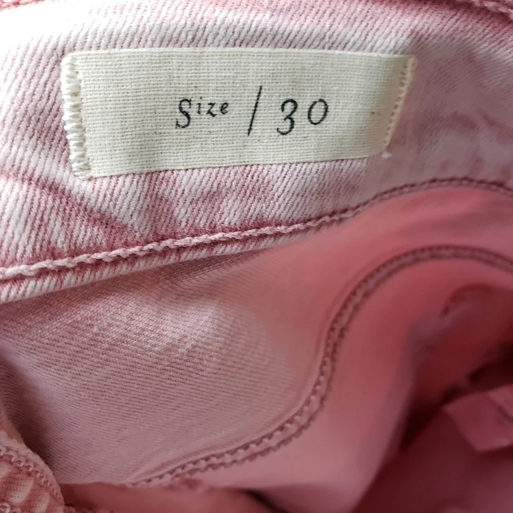 PILCRO Ultra High-Rise Acid Wash Pink  Straight Jeans